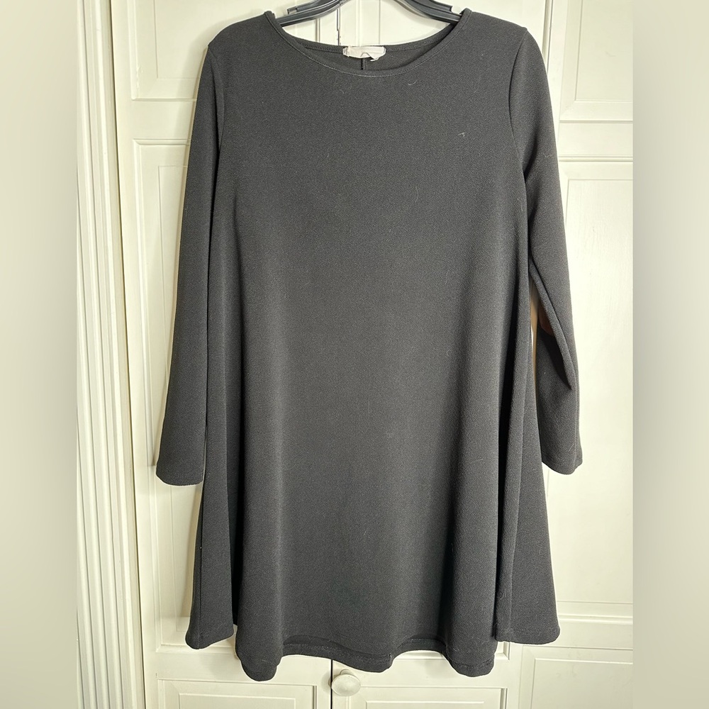 A. Gain USA black elbow patched long sleeved dress size large